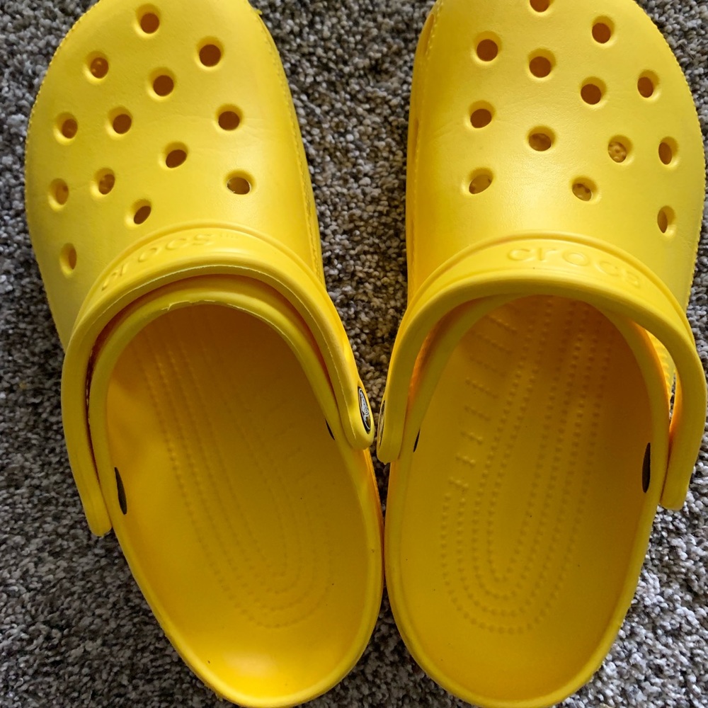 Women’s yellow crocs